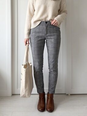 Hollister Gray Plaid Skinny Chino